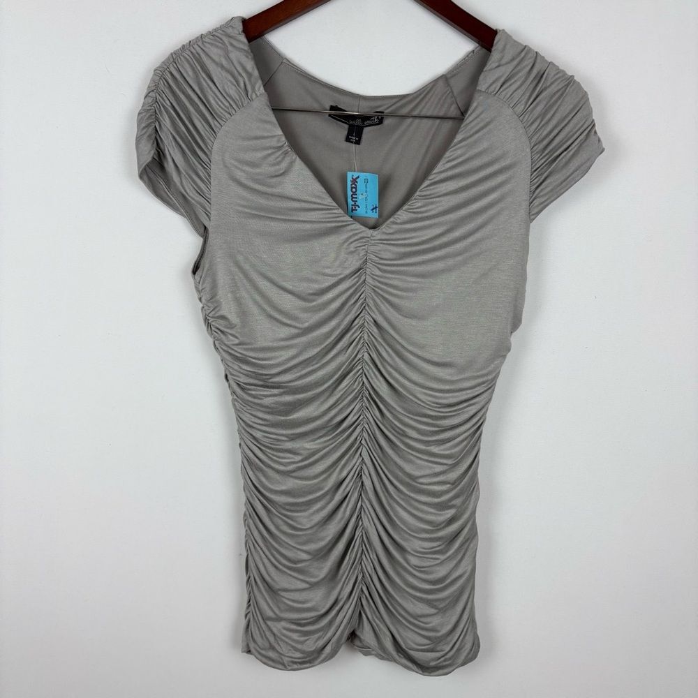 NWT Willie Smith‎ Short Sleeve Slouchy Detailed Shirt
